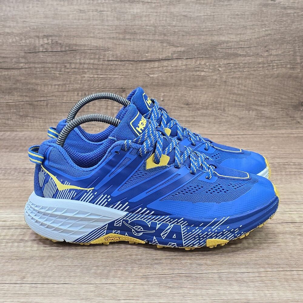 Hoka One One Blue and Yellow Athletic Shoes